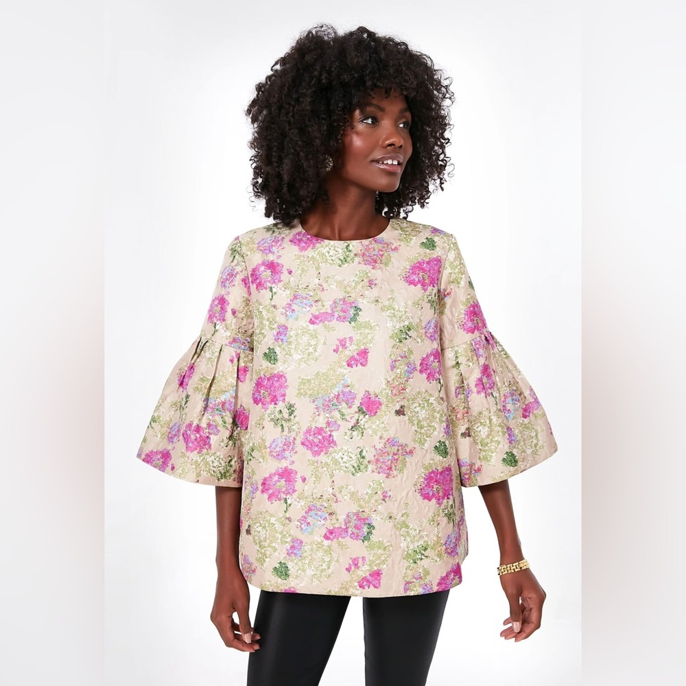 Tuckernuck Floral Blouse - Pink and Green - Picture 2 of 11